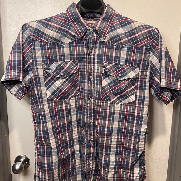 Levi's Mens Pearl Snap Button Down Size L - Picture 1 of 4